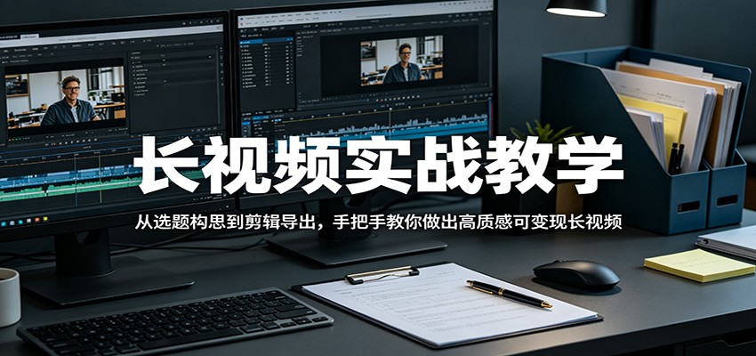 长视频实战教学，从选题构思到剪辑导出，手把手教你做出高质感可变现长视频-川川创富网