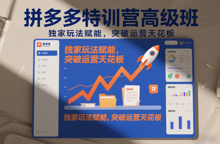 拼多多特训营高阶班，独家玩法赋能，突破运营天花板(更新26年4月24日)-川川创富网