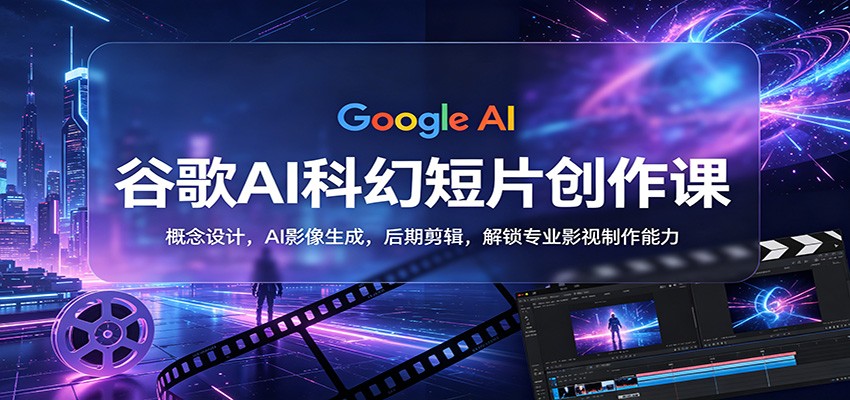 谷歌AI科幻短片创作课：概念设计，AI影像生成，后期剪辑，解锁专业影视制作能力-川川创富网