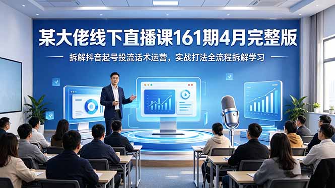 某大佬线下直播课161期4月完整版，拆解抖音起号投流话术运营，实战打法全流程拆解学习-川川创富网