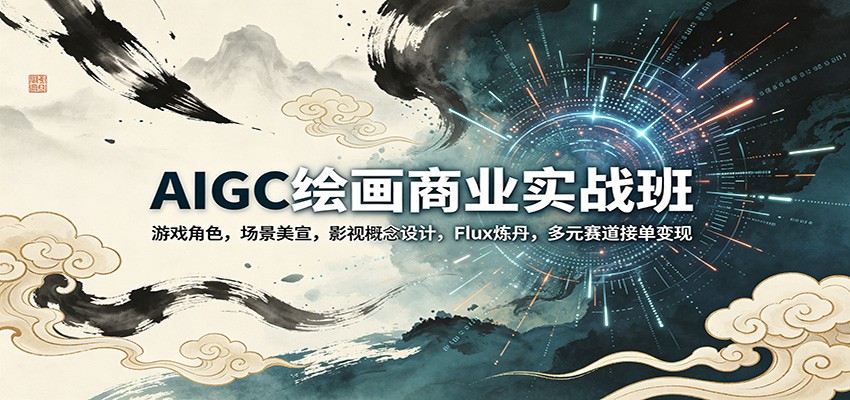 AIGC绘画商业实战班：游戏角色，场景美宣，影视概念设计，Flux炼丹，多元赛道接单变现-川川创富网