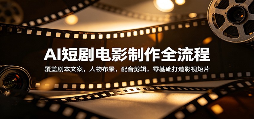 AI短剧电影制作全流程：覆盖剧本文案，人物布景，配音剪辑，零基础打造影视短片-川川创富网