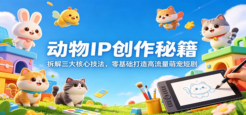 动物IP创作秘籍：拆解三大核心技法，零基础打造高流量萌宠短剧-川川创富网