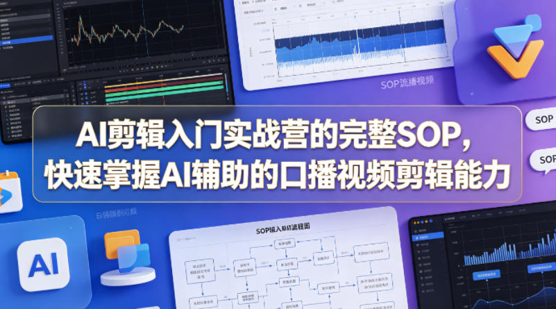 AI剪辑入门实战营的完整SOP，快速掌握AI辅助的口播视频剪辑能力-川川创富网