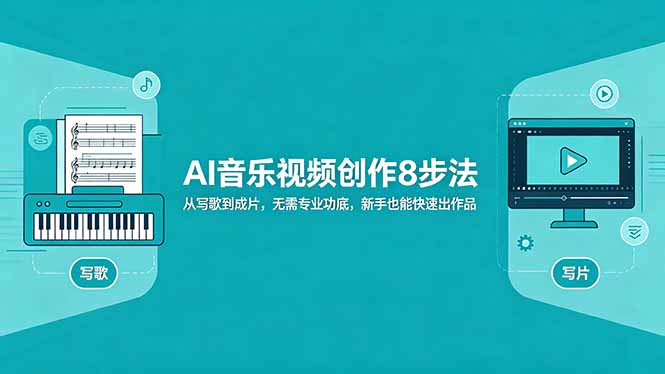 AI音乐视频创作8步法：从写歌到成片，无需专业功底，新手也能快速出作品-川川创富网