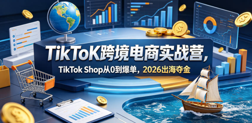 TikToK跨境电商实战营，TikTok Shop从0到爆单，2026出海夺金-川川创富网