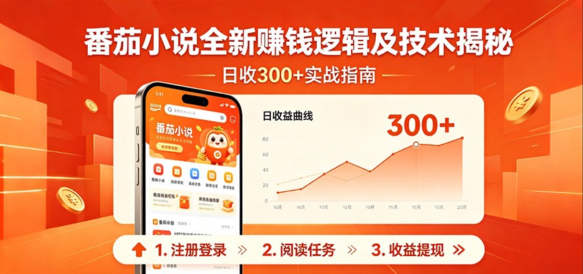 番茄小说全新赚钱逻辑及技术日收300+，小白新书皆可做！无脑赚就行了！-川川创富网