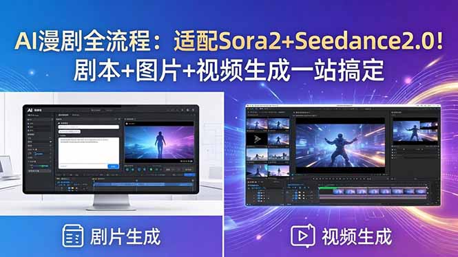 AI漫剧全流程：适配Sora2+Seedance2.0！剧本+图片+视频生成一站搞定-川川创富网