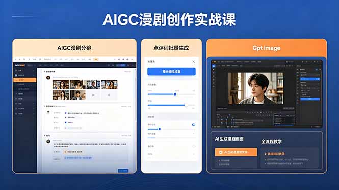 AIGC漫剧创作实战课，提示词批量生成分镜剧本，Gpt image+维洛全流程教学助你AI变现-川川创富网
