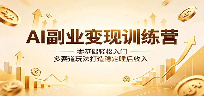 AI副业变现训练营：零基础轻松入门，多赛道玩法打造稳定睡后收入-川川创富网
