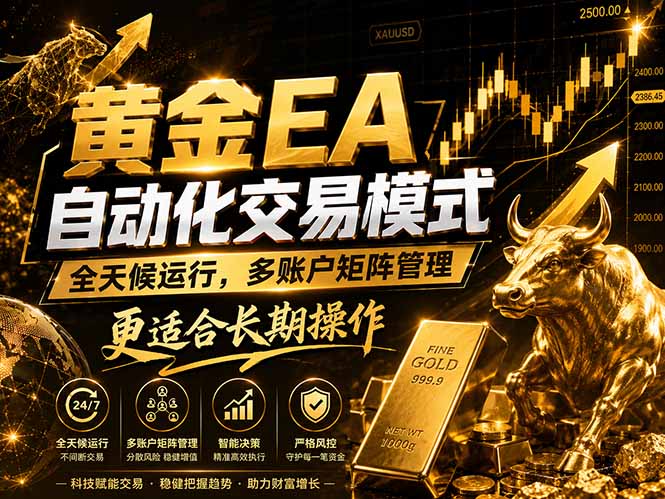 黄金EA量化：多窗口矩阵稳定运行，系统自动执行，收益空间持续放大-川川创富网