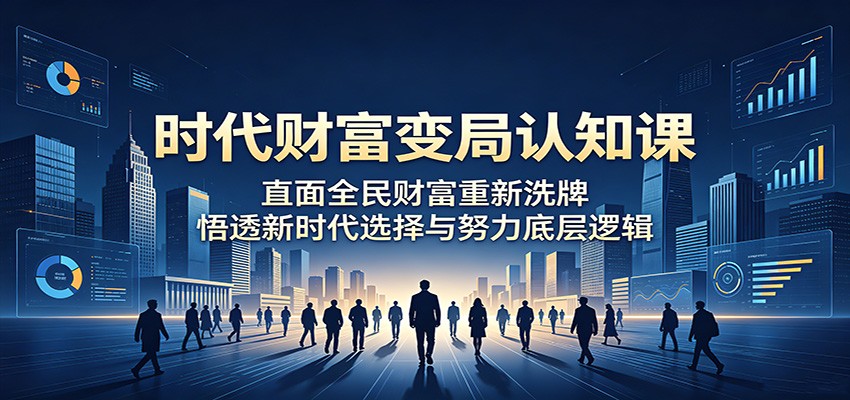 时代财富变局认知课：直面全民财富重新洗牌，悟透新时代选择与努力底层逻辑-川川创富网