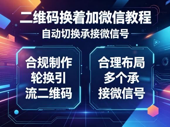 二维码换着加微信教程，自动切换承接微信号，合规制作轮换引流二维码，合理布局多个承接微信号-川川创富网