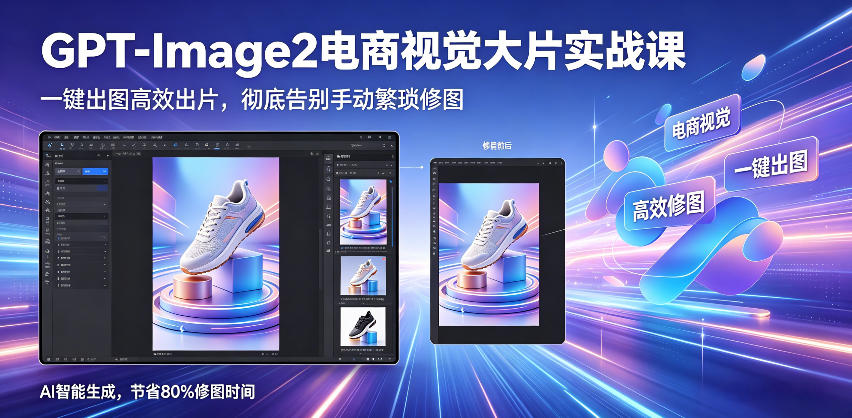 GPT-Image2电商视觉大片实战课，一键出图高效出片，彻底告别手动繁琐修图-川川创富网