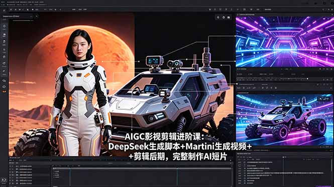 AIGC影视剪辑进阶课：DeepSeek生成脚本+Martini生成视频+剪辑后期，完整制作AI短片-川川创富网