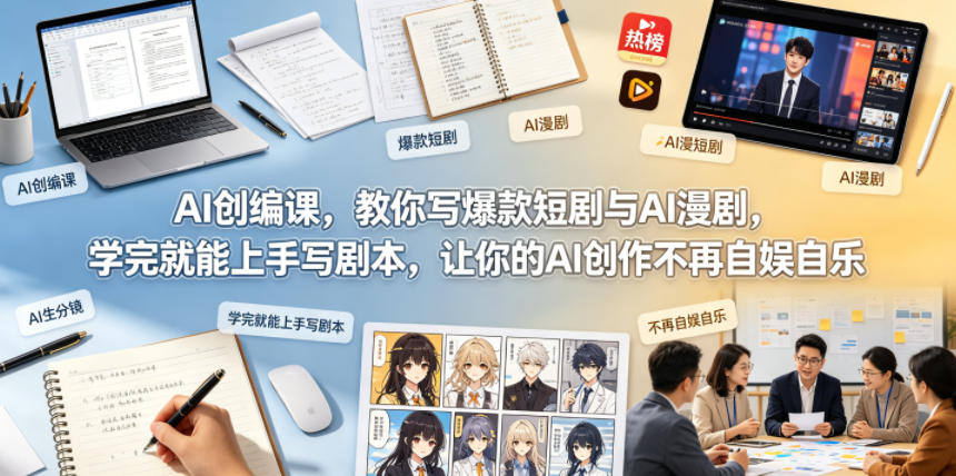 AI创编课，教你写爆款短剧与AI漫剧，学完就能上手写剧本，让你的AI创作不再自娱自乐(更新0521)-川川创富网