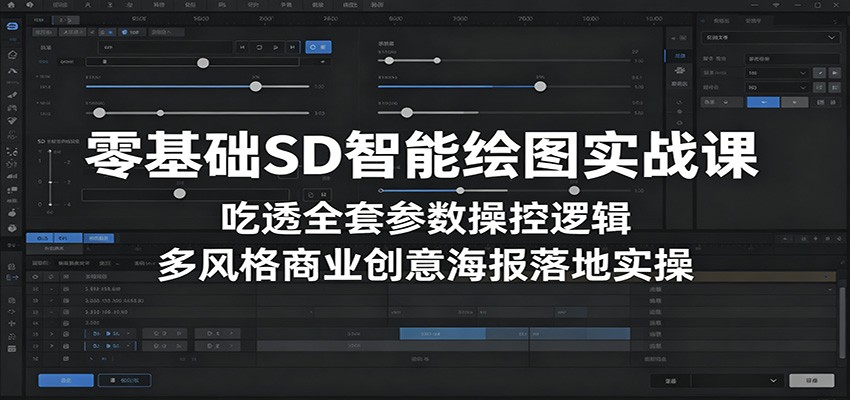 零基础SD智能绘图实战课：吃透全套参数操控逻辑，多风格商业创意海报落地实操-川川创富网