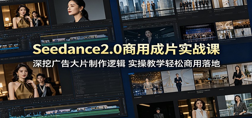 Seedance2.0商用成片实战课：深挖广告大片制作逻辑，实操教学轻松商用落地-川川创富网