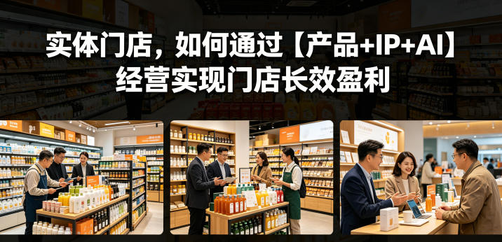 实体门店，如何通过【产品+IP+AI】经营实现门店长效盈利-川川创富网