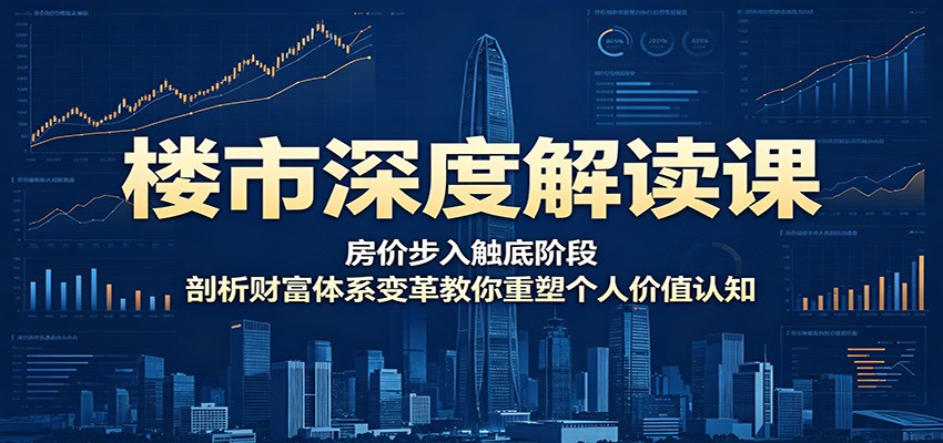 楼市深度解读课：房价步入触底阶段，剖析财富体系变革教你重塑个人价值认知-川川创富网