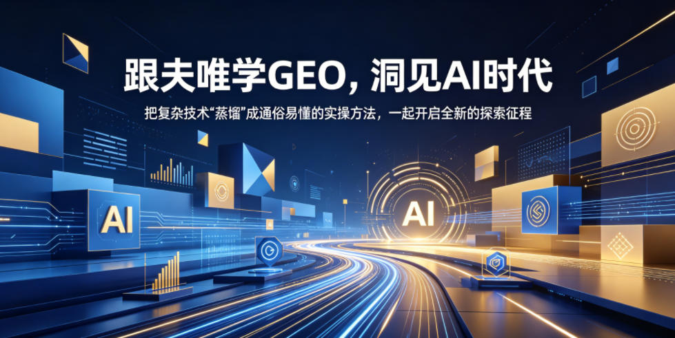 跟夫唯学GEO，洞见AI时代，把复杂技术“蒸馏”成通俗易懂的实操方法，一起开启全新的探索征程-川川创富网