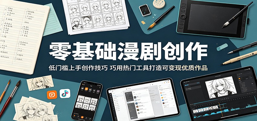 零基础漫剧创作：低门槛上手创作技巧，巧用热门工具打造可变现优质作品-川川创富网