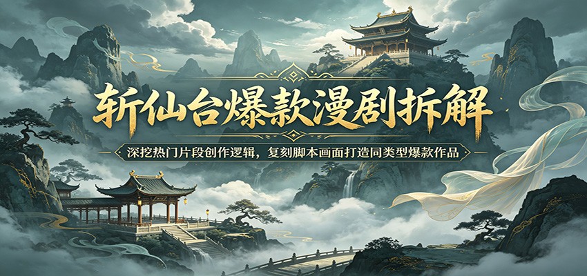 斩仙台爆款漫剧拆解：深挖热门片段创作逻辑，复刻脚本画面打造同类型爆款作品-川川创富网
