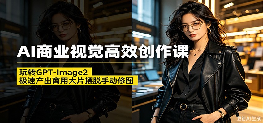 AI商业视觉高效创作课：玩转GPT-Image2，极速产出商用大片摆脱手动修图(更新)-川川创富网