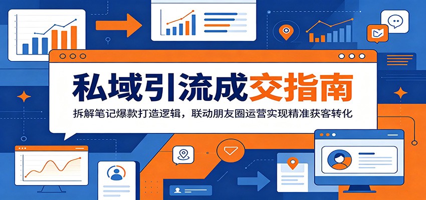 私域引流成交指南：拆解笔记爆款打造逻辑，联动朋友圈运营实现精准获客转化-川川创富网