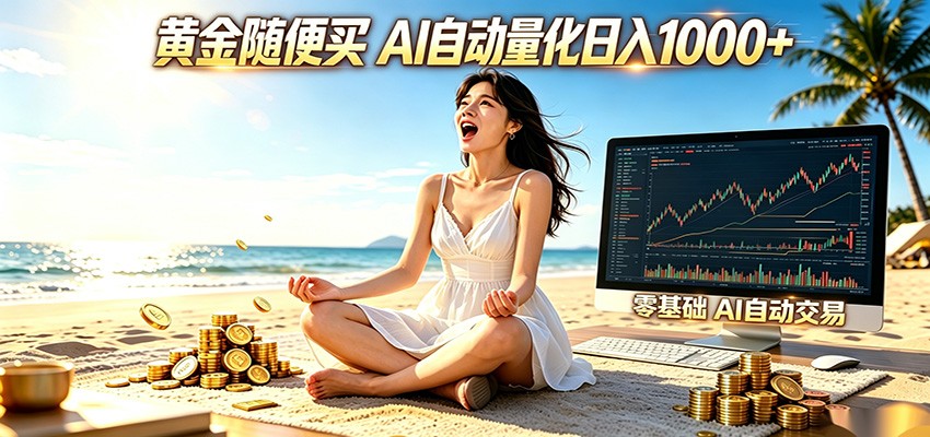 黄金随便买？AI自动外汇量化交易 在家当皇帝 日入1000+-川川创富网