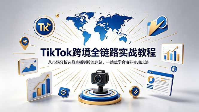 TikTok+独立站跨境基础全套教程，拆解平台盈利逻辑，新手从零跑通变现全流程-川川创富网