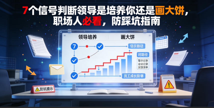 付费文章：7个信号判断领导是培养你还是画大饼，职场人必看，防踩坑指南-川川创富网