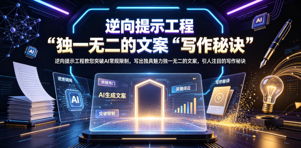 逆向提示工程教您突破AI常规限制，写出独具魅力独一无二的文案，引人注目的写作秘诀【原创双语字幕】-川川创富网
