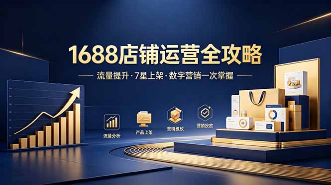 1688店铺没流量？产品上架不到7星？数字营销不会投？全套运营技能一次学(更新6月-川川创富网