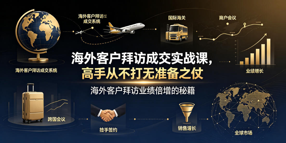 海外客户拜访成交实战课，高手从不打无准备之仗，海外客户拜访业绩倍增的秘籍-川川创富网