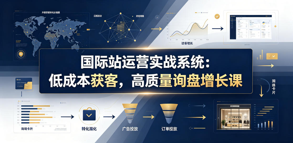 国际站运营实战系统：低成本获客，高质量询盘增长课(更新26年)-川川创富网