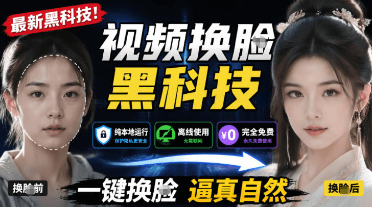 AI人工智能如此夸张？一键视频换Lian黑科技，纯本地离线运行，本地视频换Lian娱乐工具，AI FaceSwap-川川创富网