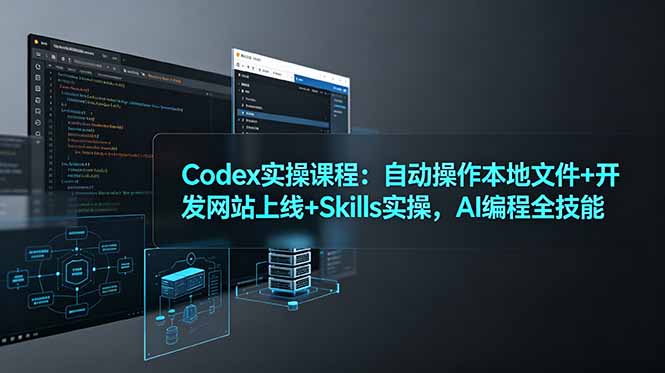 Codex实操课程：自动操作本地文件+开发网站上线+Skills实操，AI编程全技能-川川创富网