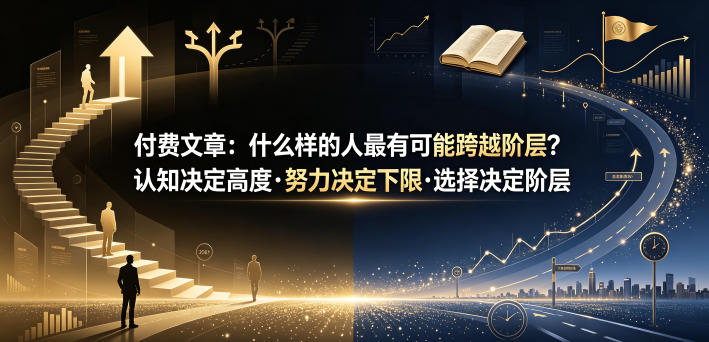 付费文章：什么样的人最有可能跨越阶层？认知决定高度·努力决定下限·选择决定阶层-川川创富网
