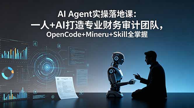 AI Agent实操落地课：一人+AI打造专业财务审计团队，OpenCode+Mineru+Skill全掌握-川川创富网