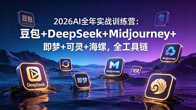 2026AI全年实战训练营：豆包+DeepSeek+Midjourney+即梦+可灵+海螺，全工具链-川川创富网