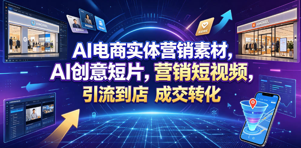 AI电商实体营销素材，AI创意短片，高效打造营销短视频，轻松引流到店，稳定提升门店客流与成交转化-川川创富网