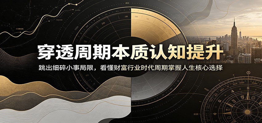 穿透周期本质认知提升：跳出细碎小事局限，看懂财富行业时代周期掌握人生核心选择-川川创富网