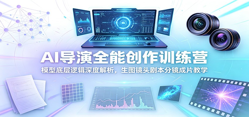 AI导演全能创作训练营：模型底层逻辑深度解析，生图镜头剧本分镜成片教学-川川创富网