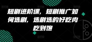 短剧进阶课,短剧推广如何选剧,选剧选的好吃肉吃到饱-川川创富网
