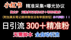 小红薯精准采集＋无限曝光＋真实笔记跳转微信，永不屏蔽（日引300＋精准粉）-川川创富网