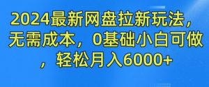 2024最新网盘拉新玩法，无需成本，0基础小白可做，轻松月入6000+【揭秘】-川川创富网
