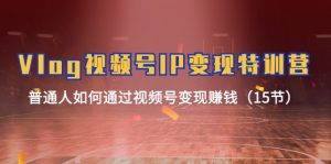 Vlog视频号IP变现特训营,普通人如何通过视频号变现赚钱(15节)-川川创富网