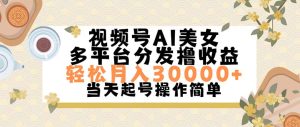 (11684期)视频号AI美女,轻松月入30000+,操作简单轻松上手-川川创富网