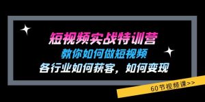 (11729期)短视频实战特训营:教你如何做短视频,各行业如何获客,如何变现 (60节)-川川创富网